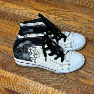 Star Wars Black and White High-Top Sneakers